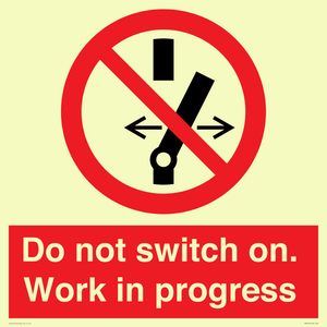 Do not switch on. Work in progress